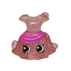 Shopkins Bella La Ball RARE Translucent Pink Glitter Dress Happy Meal 2015 Toy